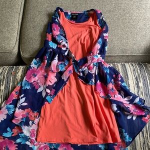 Girls size 8 dress with overlay.